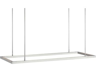 Visual Comfort Modern Stagger 1-Light Polished Stainless Steel Linear Island Pendant VCM700LSSTG50PSSLED927