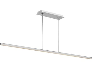 Visual Comfort Modern Stagger 1-Light Polished Stainless Steel Linear Island Pendant VCM700LSSTG72PSSLED927