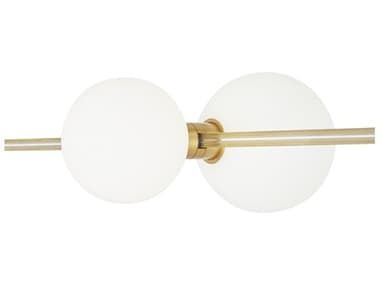 Visual Comfort Modern Orbs 12" Wide 1-Light Aged Brass Globe Spot Light VCM700MOORBSHRLED930