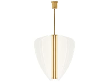 Visual Comfort Modern Nyra 29" 1-Light Plated Brass Pendant VCM700NYR30BRLED930