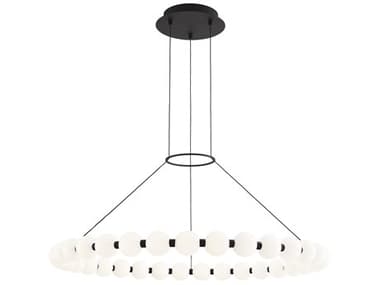 Visual Comfort Modern Orbet 36" Wide 1-Light Nightshade Black Round Chandelier VCM700OBT36BLED927