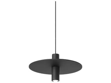 Visual Comfort Modern Ponte 8" 1-Light Nightshade Black Round Mini Pendant VCM700PNTB