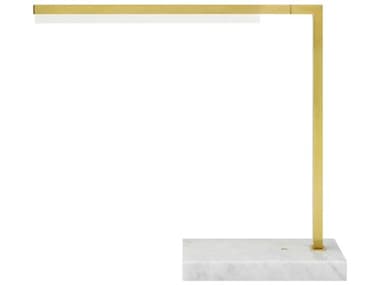 Visual Comfort Modern Klee Natural Brass White Marble Table Lamp VCM700PRTKLE18NBLED927