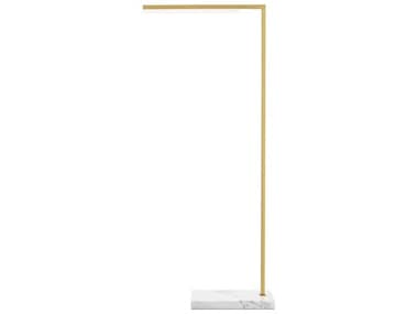 Visual Comfort Modern Klee 44" Tall Natural Brass White Marble Floor Lamp VCM700PRTKLE43NBLED927