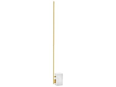 Visual Comfort Modern Klee 70" Tall Natural Brass White Marble Floor Lamp VCM700PRTKLE70NBLED927
