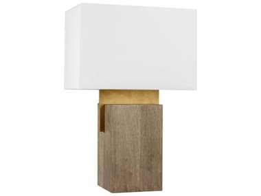 Visual Comfort Modern Slab Natural Brass Buffet Lamp VCM700PRTSLB26NBLED930