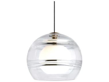 Visual Comfort Modern Sedona 6" 1-Light Aged Brass Clear Globe Mini Pendant VCM700SDNCR
