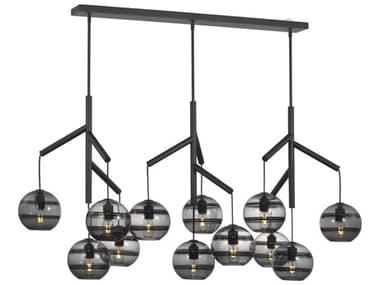 Visual Comfort Modern Sedona 12-Light Brown Globe Island Pendant VCM700SDNMPL3KB