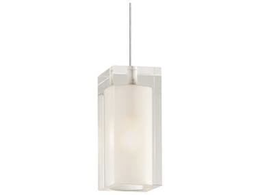 Visual Comfort Modern Solitude 1-Light Satin Nickel White Mini Pendant VCM700SLDFS