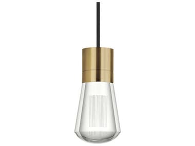 Visual Comfort Modern Alva 1-Light Natural Brass Mini Pendant VCM700TDALVPMCNB