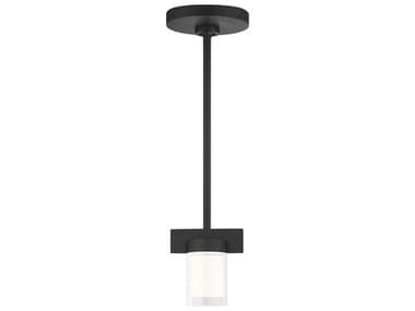 Visual Comfort Modern Esfera 4" 1-Light Nightshade Black Cylinder Mini Pendant VCM700TDESF5B