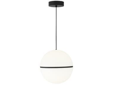 Visual Comfort Modern Hanea 13" 1-Light Nightshade Black Globe Pendant VCM700TDHNE13BLED930