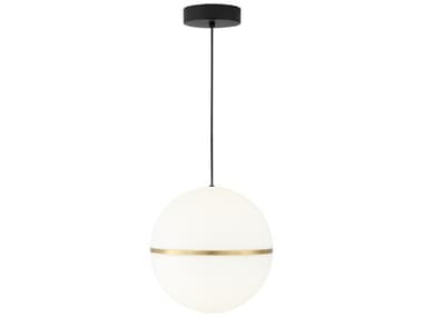 Visual Comfort Modern Hanea 1-Light Natural Brass Globe Pendant VCM700TDHNE13NBLED930