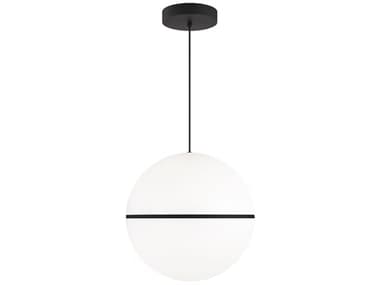 Visual Comfort Modern Hanea 18" 1-Light Nightshade Black Globe Pendant VCM700TDHNE18BLED930