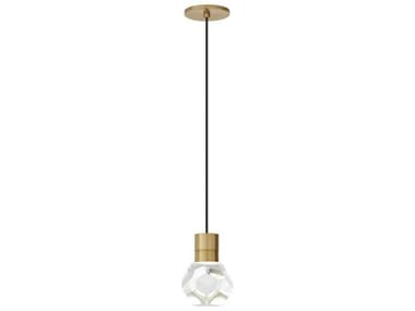 Visual Comfort Modern Kira Natural Brass Mini Pendant VCM700TDKIRAP1NB