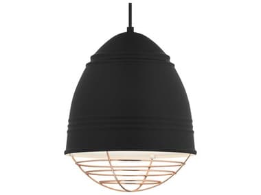 Visual Comfort Modern Loft 11" 1-Light Black Copper Mini Pendant VCM700TDLOFBWP