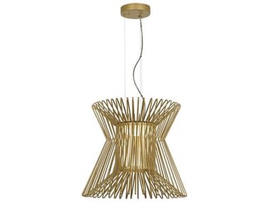 Visual Comfort Modern Syrma 1-Light Satin Gold Pendant VCM700TDSYRPG