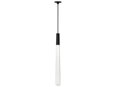 Visual Comfort Modern Pylon 1-Light Nightshade Black Linear Mini Pendant VCM700TRSPAPYLC1PBLED930