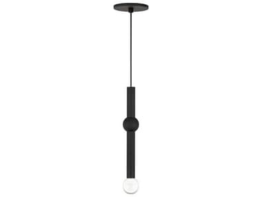 Visual Comfort Modern Guyed 2" 1-Light Nightshade Black Linear Mini Pendant VCM700TRSPGYD1RBLED930