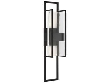 Visual Comfort Modern Duelle 18" Tall 1-Light Nightshade Black Wall Sconce VCM700WSDUE18B