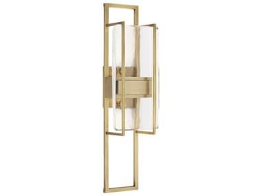 Visual Comfort Modern Duelle 18" Tall 1-Light Natural Brass Wall Sconce VCM700WSDUE18NB