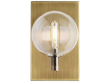 Visual Comfort Modern Gambit 9" Tall 1-Light Aged Brass Wall Sconce VCM700WSGMBSCR