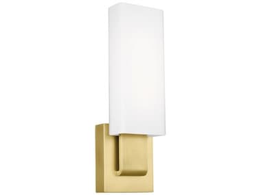 Visual Comfort Modern Kisdon 14" Tall 1-Light Natural Brass Wall Sconce VCM700WSKISW14WNBLED930