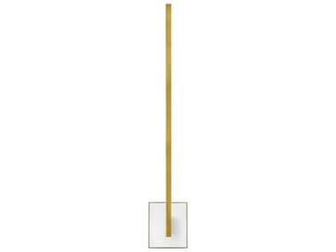 Visual Comfort Modern Klee 26" Tall 1-Light Natural Brass White Marble Wall Sconce VCM700WSKLE30NB