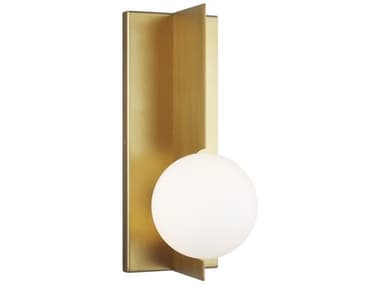 Visual Comfort Modern Orbel 12" Tall 1-Light Aged Brass Wall Sconce VCM700WSOBLR