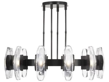 Visual Comfort Modern Wythe 12-Light Plated Dark Bronze Chandelier VCM700WYT12PZLED927