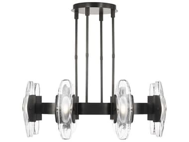 Visual Comfort Modern Wythe 8-Light Plated Dark Bronze Chandelier VCM700WYT8PZLED927