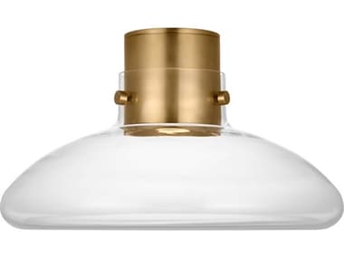 Visual Comfort Modern Morgan 1-Light Brass Dome Semi Flush Mount VCMAKFM592WDHABCE