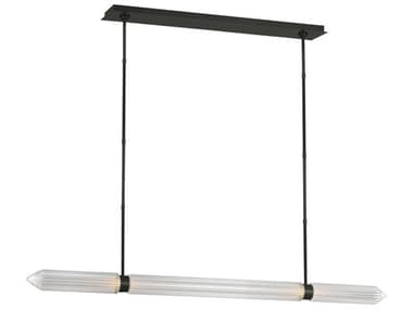 Visual Comfort Modern Langston 61" 1-Light Plated Dark Bronze Linear Island Pendant VCMAKLS28627PZ