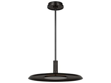 Visual Comfort Modern Saucer 1-Light Dark Bronze Round Pendant VCMAKPD17027BZ