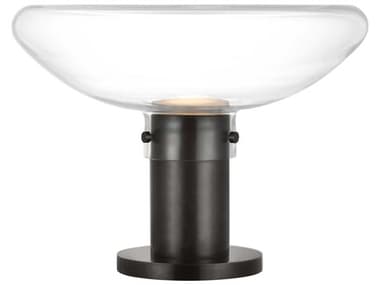 Visual Comfort Modern Morgan Burnished Bronze Clear Etched Glass Table Lamp VCMAKTB681WDBBZCE