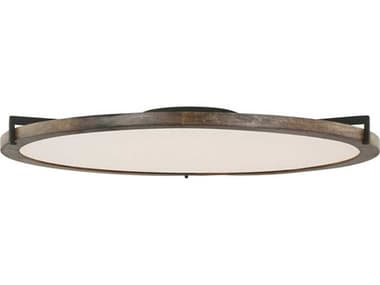 Visual Comfort Modern Shuffle 1-Light Nightshade Black Round Flush Mount VCMCDFM17627WOB