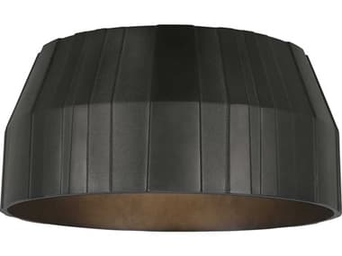 Visual Comfort Modern Bling 15" 1-Light Plated Dark Bronze Flush Mount VCMCDFM17927PZ