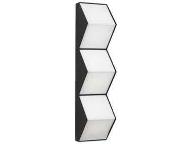 Visual Comfort Modern Zig Zag 18" Tall 3-Light Nightshade Black Wall Sconce VCMCDWS11127WB