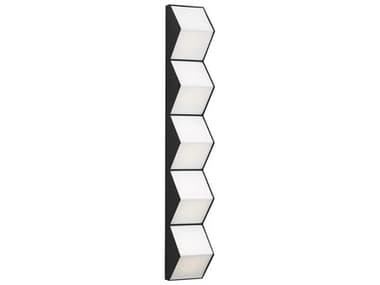 Visual Comfort Modern Zig Zag 30" Tall 5-Light Nightshade Black Wall Sconce VCMCDWS11227WB