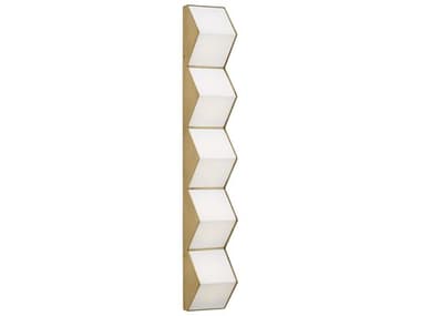 Visual Comfort Modern Zig Zag 30" Tall 5-Light Natural Brass Wall Sconce VCMCDWS11227WNB