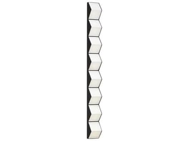 Visual Comfort Modern Zig Zag 48" Tall 8-Light Nightshade Black Wall Sconce VCMCDWS11327WB