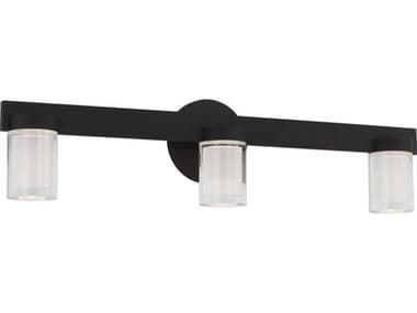 Visual Comfort Modern Esfera 24" Wide 3-Light Nightshade Black Vanity Light VCMKWBA27527B