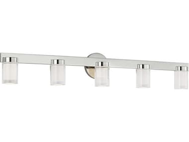 Visual Comfort Modern Esfera 36" Wide 5-Light Polished Nickel Vanity Light VCMKWBA27627N