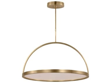 Visual Comfort Modern Cerne 36" 1-Light Natural Brass Round Pendant VCMKWCH19027NB