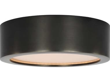 Visual Comfort Modern Cerne 1-Light Dark Bronze Round Flush Mount VCMKWFM19227BZ