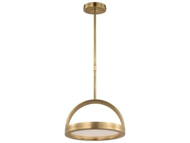 Visual Comfort Modern Cerne 1-Light Natural Brass Round Mini Pendant VCMKWPD18827NB