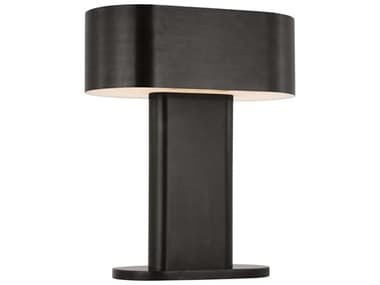 Visual Comfort Modern Wyllis Dark Bronze White Alabaster Diffuser Table Lamp VCMKWTB32627BZ