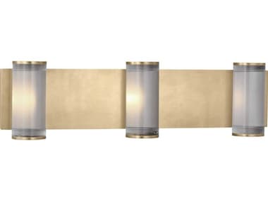 Visual Comfort Modern Esfera 21" Wide 3-Light Natural Brass Vanity Light VCMKWWS10127CNB