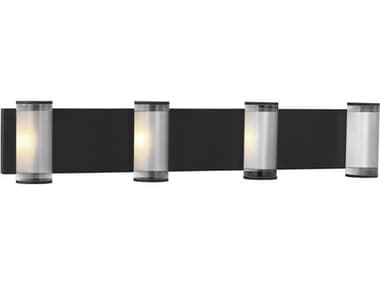 Visual Comfort Modern Esfera 29" Wide 4-Light Nightshade Black Vanity Light VCMKWWS10227CB