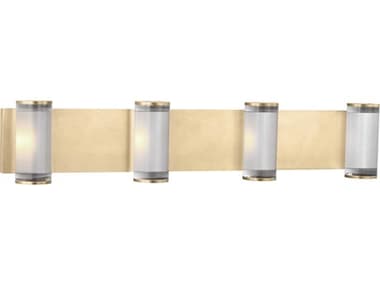 Visual Comfort Modern Esfera 29" Wide 4-Light Natural Brass Vanity Light VCMKWWS10227CNB